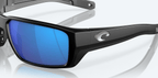 COSTA DEL MAR Sunglasses Matte Black / Blue Mirror Costa Del Mar Fantail Pro Matte Black Frame/Blue Mirror Lens Sunglasses