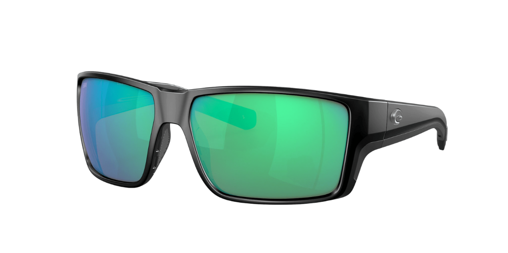 COSTA DEL MAR Sunglasses Matte Black / Green Mirror Costa Del Mar Reefton Pro Matte Black/Green Mirror Polarized Sunglasses