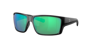 COSTA DEL MAR Sunglasses Matte Black / Green Mirror Costa Del Mar Reefton Pro Matte Black/Green Mirror Polarized Sunglasses