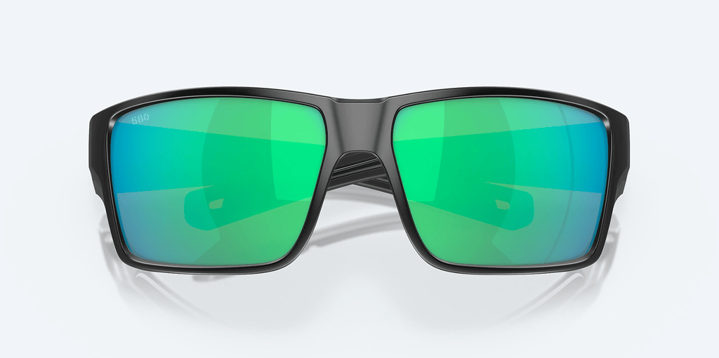 COSTA DEL MAR Sunglasses Matte Black / Green Mirror Costa Del Mar Reefton Pro Matte Black/Green Mirror Polarized Sunglasses