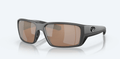 COSTA DEL MAR Sunglasses Matte Gray / Copper Silver Mirror Costa Del Mar Fantail Pro Matte Gray/Copper Silver Mirror Lens Sunglasses