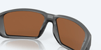 COSTA DEL MAR Sunglasses Matte Gray / Copper Silver Mirror Costa Del Mar Fantail Pro Matte Gray/Copper Silver Mirror Lens Sunglasses