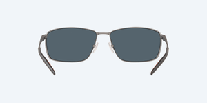 COSTA DEL MAR Sunglasses Matte Silver + Translucent Grey/Orange / Gray Silver Mirror Costa Del Mar Turret Matte Silver & Translucent Grey Frame/Gray Silver Mirror Sunglasses