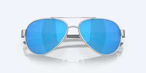 COSTA DEL MAR Sunglasses Palladium White / Blue Mirror Costa Del Mar Loreto Palladium White Temples Frame/Blue Mirror Lens Sunglasses