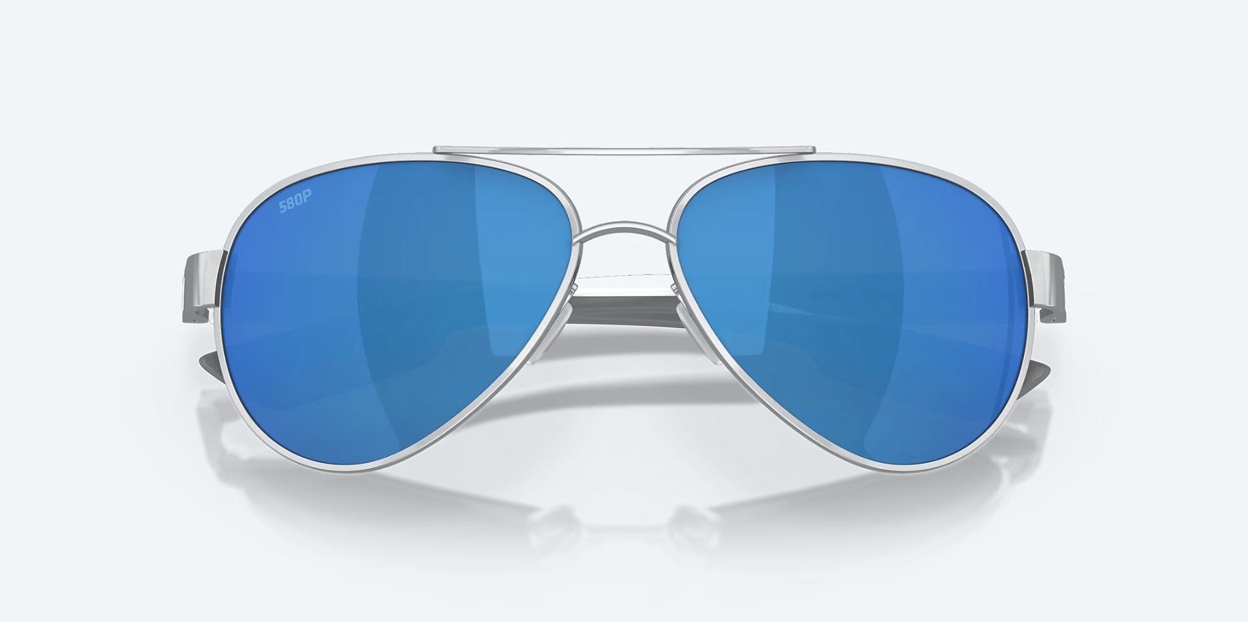 Costa Del Mar Loreto Palladium White Temples Frame Blue Mirror Polycar Russell s Western Wear Inc