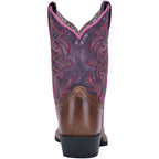 Dan Post Boots Dan Post Kids Majesty Brown/Purple Leather Cowboy Boots DPC2947