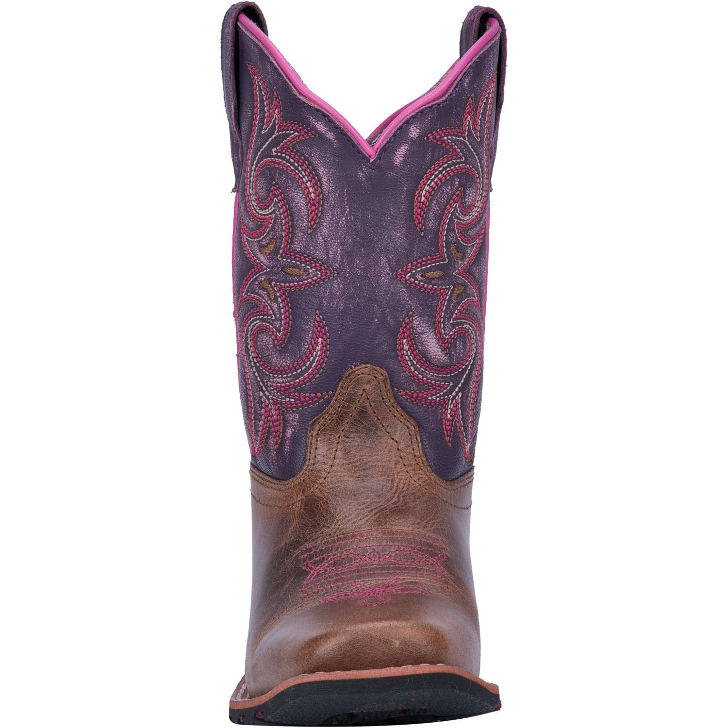 Dan Post Boots Dan Post Kids Majesty Brown/Purple Leather Cowboy Boots DPC2947