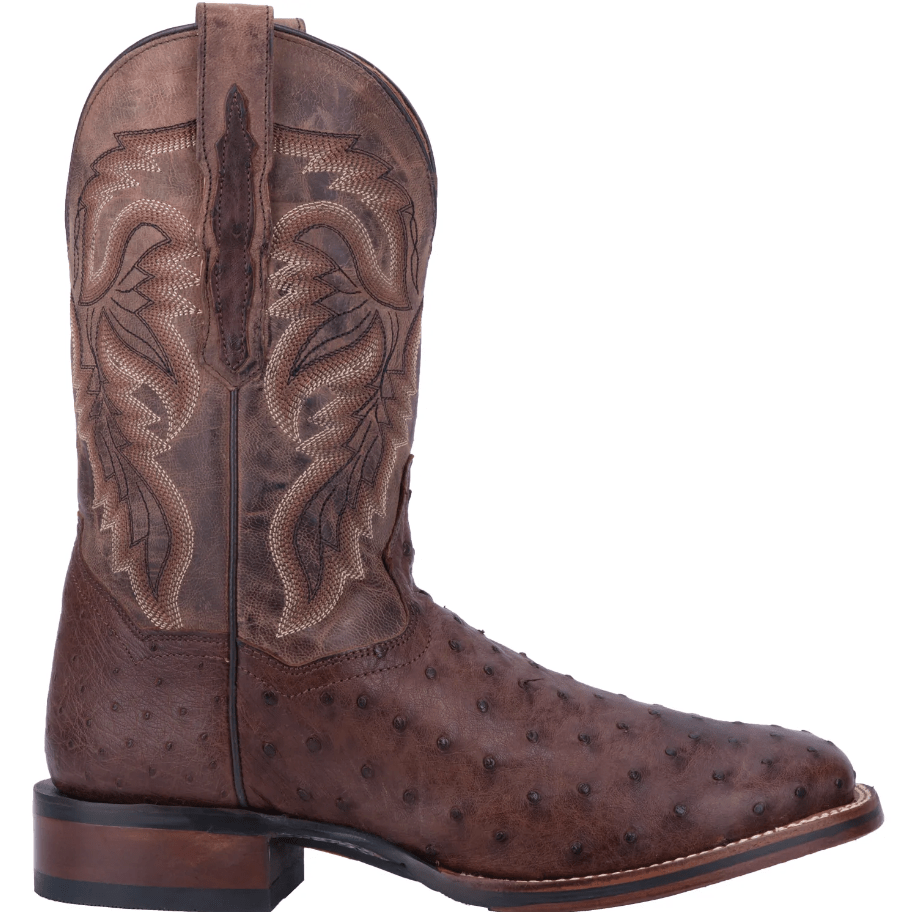 Dan Post Boots Dan Post Men's Alamosa Chocolate Full Quill Ostrich Exotic Boots DP3875