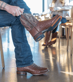 Dan Post Boots Dan Post Men's Alamosa Chocolate Full Quill Ostrich Exotic Boots DP3875