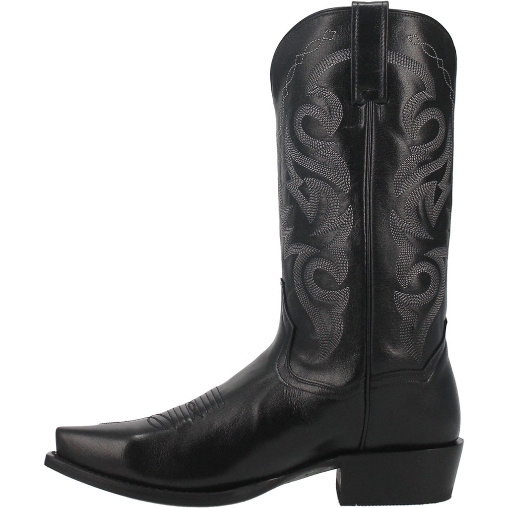 Dan Post Boots Dan Post Men's Milwaukee Black Snip Toe Leather Cowboy Boots DP2140