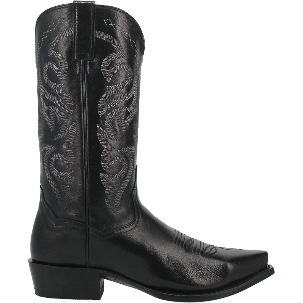 Dan Post Boots Dan Post Men's Milwaukee Black Snip Toe Leather Cowboy Boots DP2140