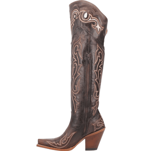 DAN POST Boots Dan Post Women's Kommotion Chocolate Leather 20" Western Boots DP4342