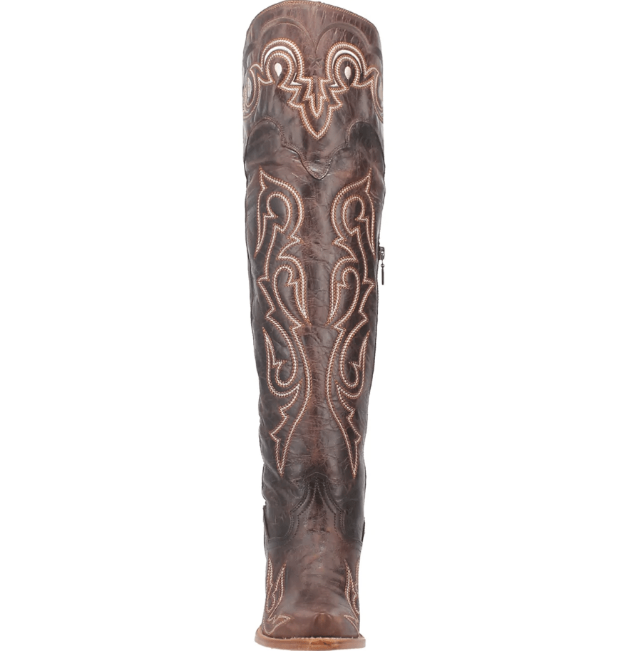 DAN POST Boots Dan Post Women's Kommotion Chocolate Leather 20" Western Boots DP4342