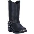 Dingo Boots Dingo Men's Chopper Black Leather Harness Boots DI19053