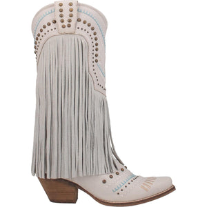 DINGO Boots Dingo Women’s #Gypsy White Fringe Western Boots DI 737