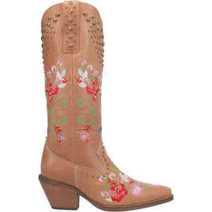 Dingo Boots Dingo Women's #Poppy Tan Floral Leather Cowgirl Boots DI 732