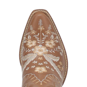 Dingo Boots Dingo Women's #Primrose Brown Floral Ankle Western Booties DI 748