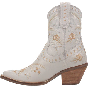 Dingo Boots Dingo Women's #Primrose White Floral Ankle Western Booties DI 748
