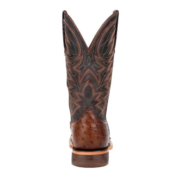 DURANGO BOOTS Boots Durango Men's Premium Exotic Full-Quill Ostrich Antiqued Saddle Western Boots DDB0274