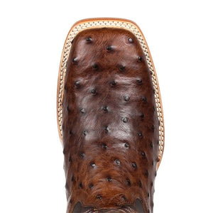 DURANGO BOOTS Boots Durango Men's Premium Exotic Full-Quill Ostrich Antiqued Saddle Western Boots DDB0274