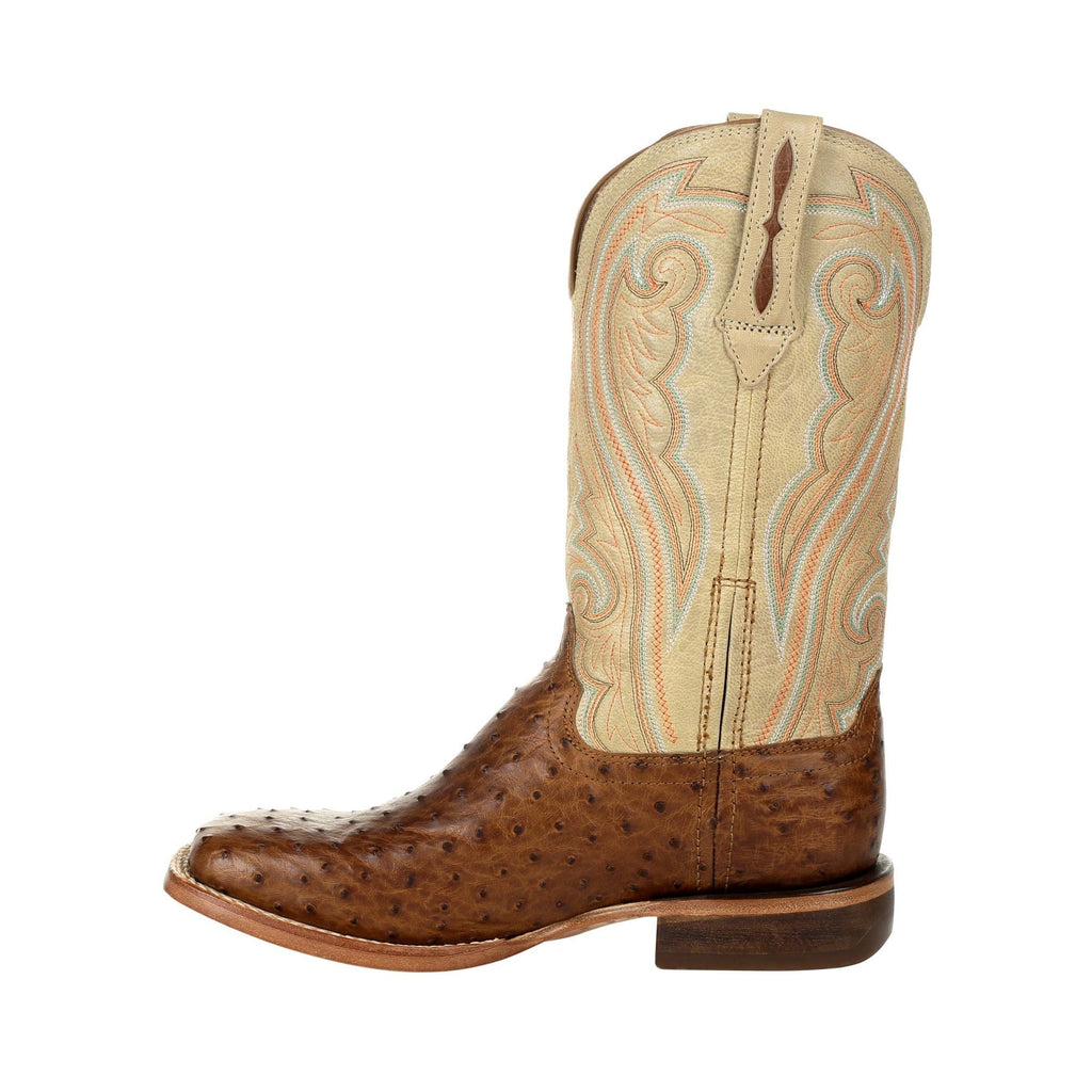DURANGO BOOTS Boots Durango Women's Premium Sunset Wheat Exotic Full-Quill Ostrich Western Boots DRD0388