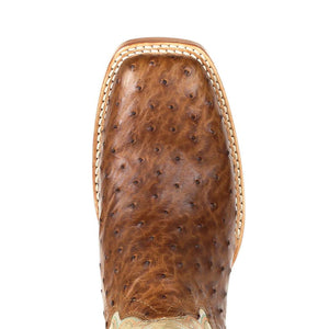 DURANGO BOOTS Boots Durango Women's Premium Sunset Wheat Exotic Full-Quill Ostrich Western Boots DRD0388