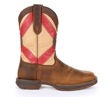Durango Boots Rebel™ by Durango® Men's Florida State Flag Brown Square Toe Western Boot - DDB0233