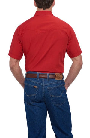 Ely & Walker Shirts Ely Cattleman Men's Red Short Sleeve Solid Western Shirt 15201605-70