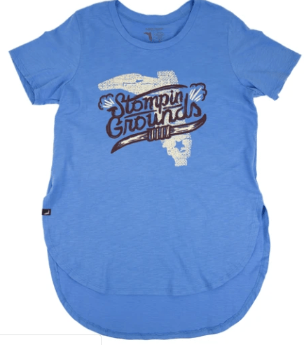 Florida Cracker Trading Company Shirts Florida Cracker Trading Co. Women's Blue Stomping Grounds SS Tee