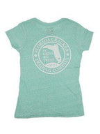 Florida Cracker Trading Company Shirts Florida Cracker Trading Co. Women's Mint Blue Badge SS Tee