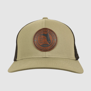 FLORIDA CRACKER TRADING Hats Florida Cracker Trading Men's Khaki/Brown Trucker Ball Cap