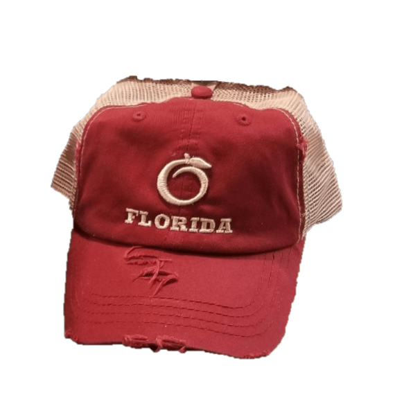Florida Heritage Hats Florida Heritage Ladies Ponytail Hats Red/Gold