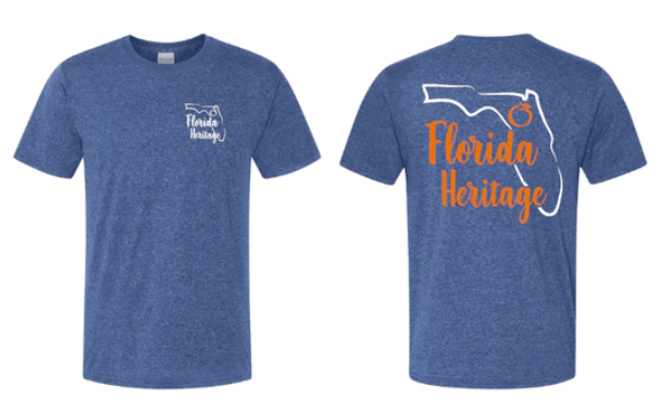 FLORIDA HERITAGE Shirts Florida Heritage Heather Royal Short Sleeve Tee