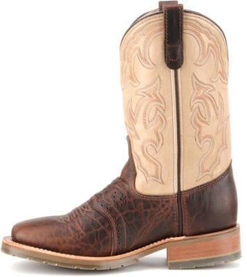 HH BROWN Boots Double H Men's ICE Graham Brown Bison and Echo Taupe Roper Boots DH4305