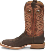 Justin Boots Boots Justin Men’s Bent Rail Caddo Brown Stone Square toe Western Boots BR777