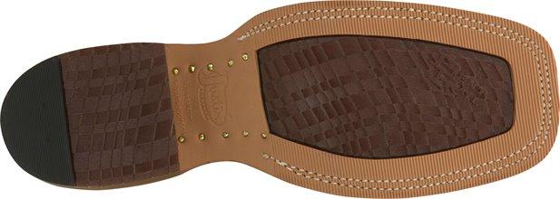 Justin Boots Boots Justin Men’s Bent Rail Caddo Brown Stone Square toe Western Boots BR777