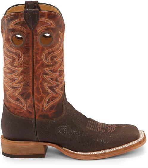 Justin Boots Boots Justin Men’s Bent Rail Caddo Brown Stone Square toe Western Boots BR777