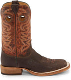 Justin Boots Boots Justin Men’s Bent Rail Caddo Brown Stone Square toe Western Boots BR777