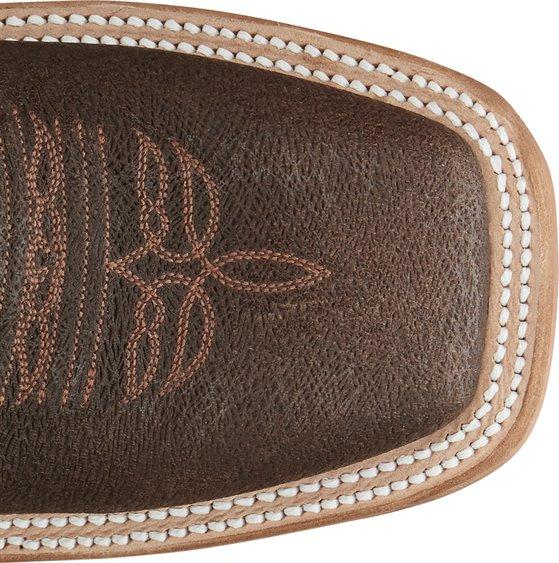 Justin Men's Bent Rail Caddo Brown Stone Square toe Western Boots