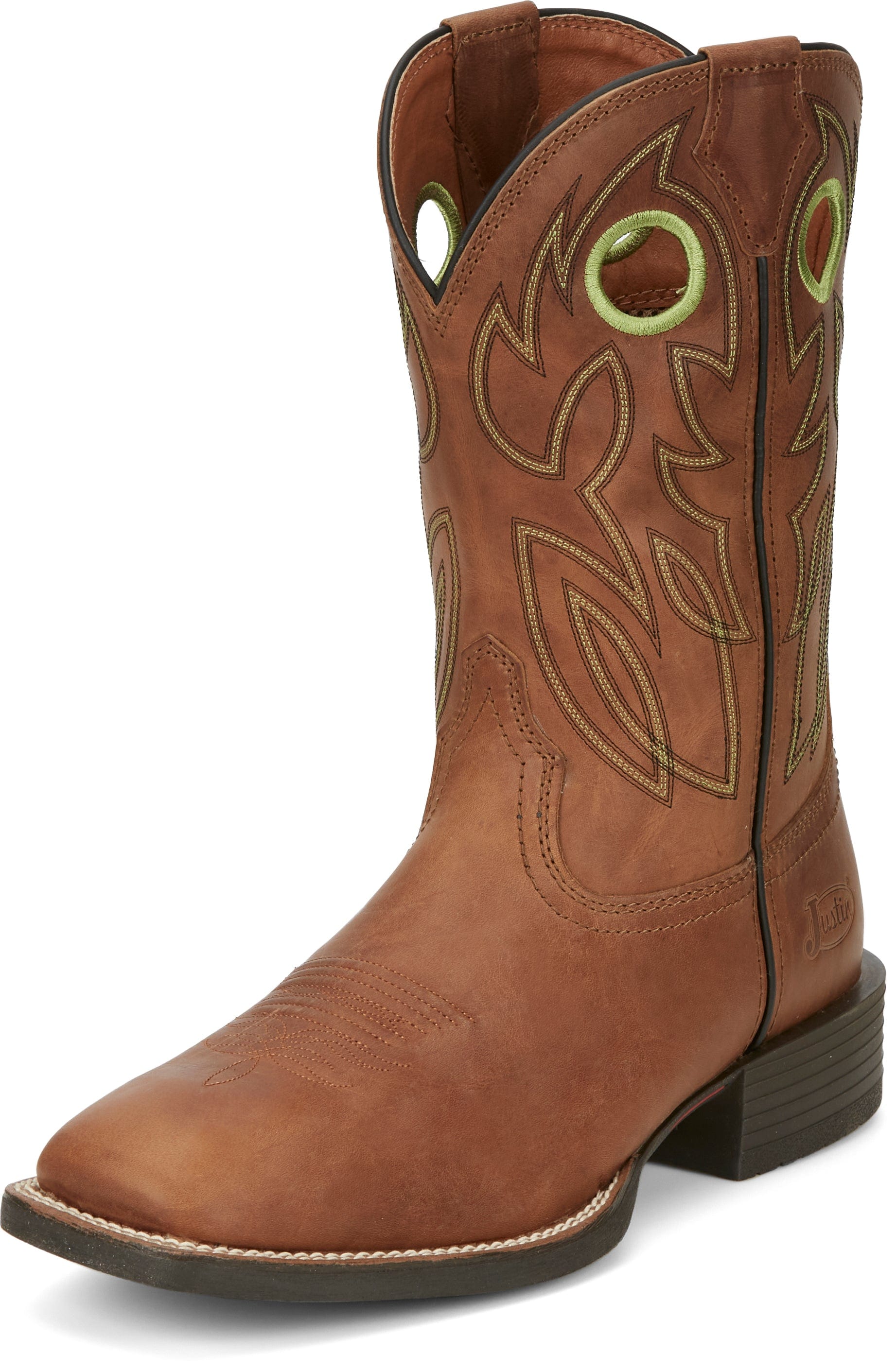 Justin Men's Bowline Hazel Brown Square Toe Western Boots SE7521