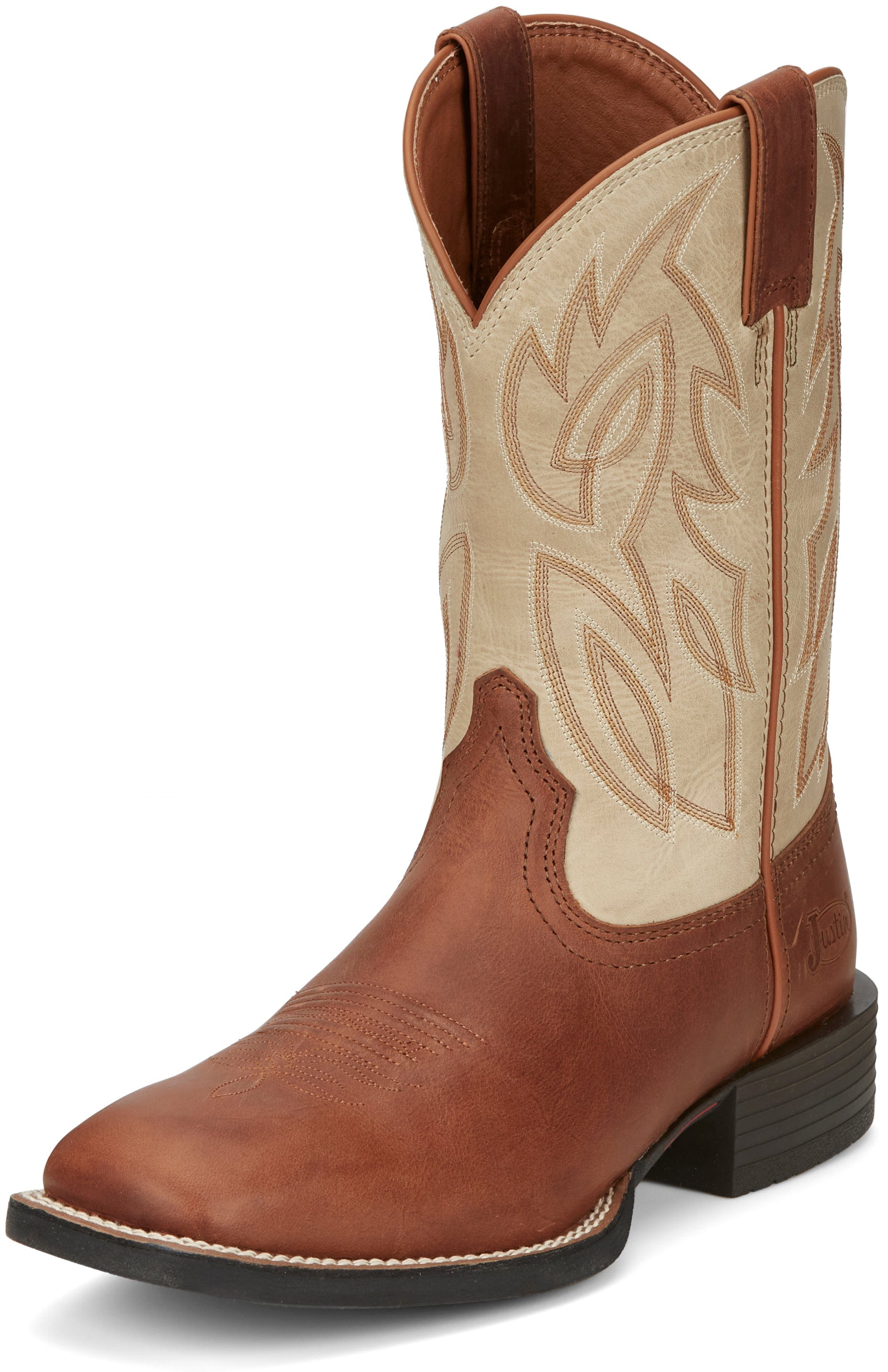 Justin Men’s Canter Whiskey Brown Square Toe Western Boots SE7511