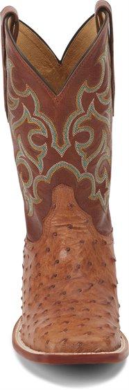 Justin Boots Boots Justin Men's Exotic Truman Cognac Full Quill Ostrich Cowboy Boots 8516