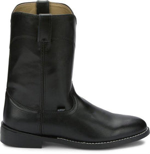 Justin Boots Boots Justin Men's Farm & Ranch Temple Black Roper Cowboy Boots JB3000