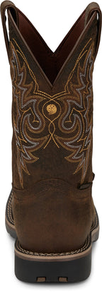 Justin Boots Boots Justin Men's George Strait Fireman Brown Waterproof Cowboy Boots GR9050