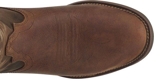 Justin Boots Boots Justin Men's Stampede Buster Distressed Brown Round toe Western Boots 7221