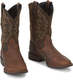 Justin Boots Boots Justin Men's Stampede Buster Distressed Brown Round toe Western Boots 7221