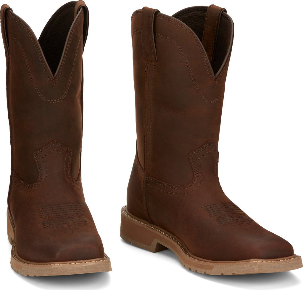 Justin Boots Boots Justin Men's Stampede Buster Pecan Brown Work Boots SE3100