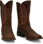Justin Boots Boots Justin Men's Stampede Chet Pebble Brown Western Boots 7222