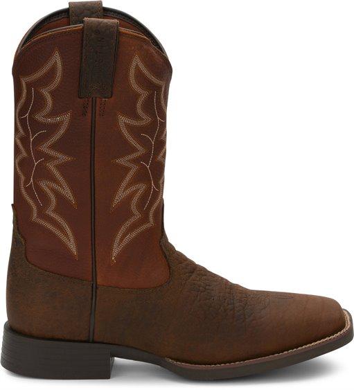 Justin Boots Boots Justin Men's Stampede Chet Pebble Brown Western Boots 7222