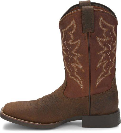 Justin Boots Boots Justin Men's Stampede Chet Pebble Brown Western Boots 7222
